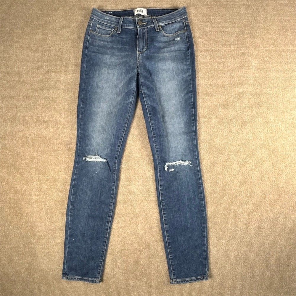 PAIGE Verdugo Ankle‎ Skinny Jeans Womens Size 27 Blue Medium Wash Stretch